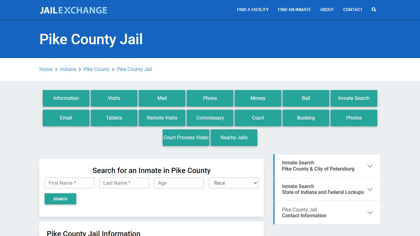 Pike County Jail Roster Lookup, IN, Inmate Search - Jail Exchange